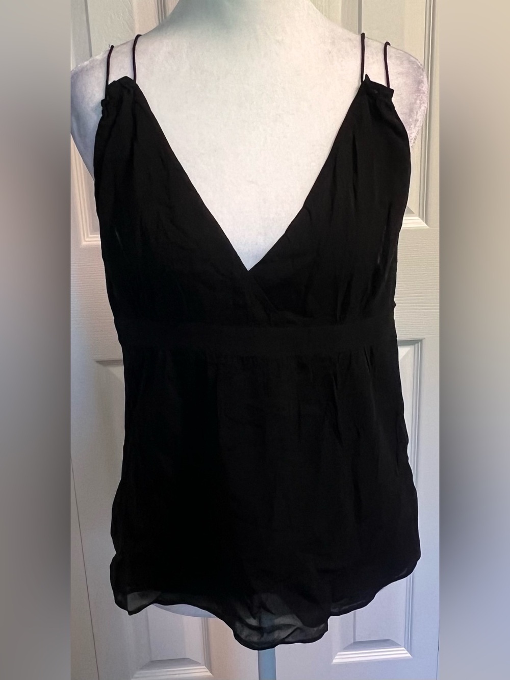 Theory Silk Blend Alka Flutter Sleeveless Top